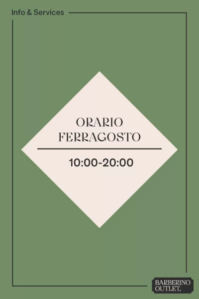 FERRAGOSTO: L’ORARIO DI APERTURA E CHIUSURA NON CAMBIA.